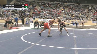 190 lbs Champ. Round 2 - Beau Gordon, South Oldham vs Darien Allen, Dupont Manual