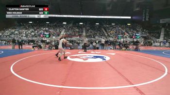 3A-144 lbs Cons. Round 2 - Clayton Sawyer, Mountain View vs Wes Holman, Glenrock