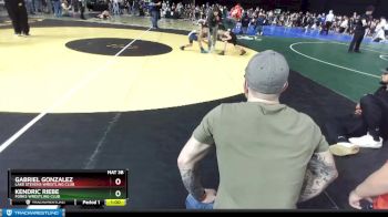62 lbs Cons. Round 5 - Kendric Riebe, Forks Wrestling Club vs Gabriel Gonzalez, Lake Stevens Wrestling Club