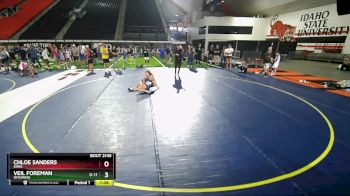 150 lbs Quarterfinal - Chloe Sanders, Iowa vs Veil Foreman, Wyoming