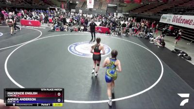 130 lbs Placement Matches (16 Team) - Mackenzie English, TCWA-FR vs Andria Anderson, IEWA-FR