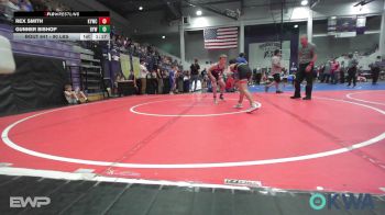 90 lbs Rr Rnd 4 - Rex Smith, Kiefer Youth Wrestling Club vs Gunner Bishop, Bristow Elementary Wrestling Club