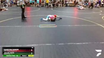 56 lbs Round 1 (6 Team) - Kamdynn Parker, East Kansas Eagles vs Julian Mata, Ninja Killer