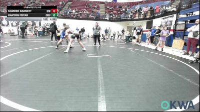 120 lbs Quarterfinal - Kamden Barnett, Bristow Elementary Wrestling Club vs Kanyon Fryar, Choctaw Ironman