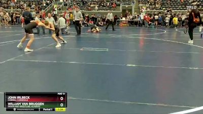 100 lbs Quarterfinal - William Van Bruggen, Siouxland Wrestling Academy vs John Irlbeck, Carroll Cardinals