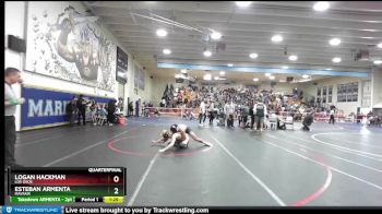 126 lbs Quarterfinal - ESTEBAN ARMENTA, Mayfair vs Logan Hackman, Los Osos