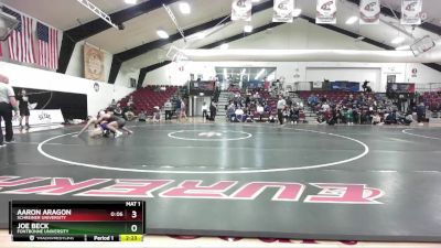 157 lbs Cons. Semi - Aaron Aragon, Schreiner University vs Joe Beck, Fontbonne University