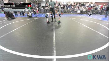 45 lbs Quarterfinal - Walker Hines, Comanche Takedown Club vs Ezra New, Marlow Outlaws