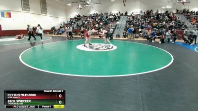 150 lbs Champ. Round 2 - Peyton McMurdo, Star Valley vs Beck Swecker, Thunder Basin