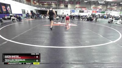 184 lbs Cons. Semi - Temuujin Mendbileg, Dakota Wesleyan (S.D.) vs Justin Bartee, University Of Rio Grande