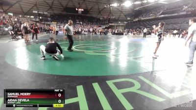 3A 106 lbs Champ. Round 2 - Aidan Devela, Bonney Lake vs Samuel Moery, Ingraham