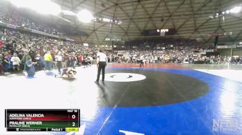 Girls 3A/4A 100 Semifinal - Praline Werner, Puyallup (Girls) vs Adelina Valencia, Sunnyside (Girls)