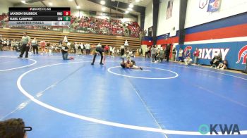 73 lbs Quarterfinal - Jaxson Dilbeck, Woodland Wrestling Club vs Kael Camper, Caney Valley Wrestling
