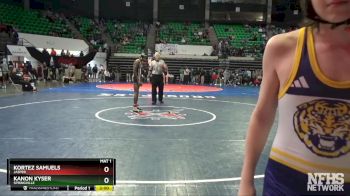 5A 120 lbs Quarterfinal - Kanon Kyser, Springville vs Kortez Samuels, Jasper