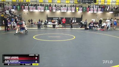 190 lbs Cons. Semi - Drew Lansing, Immortal Athletics WC vs Alex Gassman, Dubuque Wrestling Club