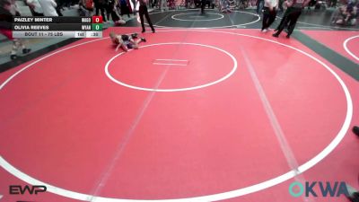 75 lbs Rr Rnd 2 - Paizley Minter, Wagoner Takedown Club vs Olivia Reeves, Wyandotte Youth Wrestling