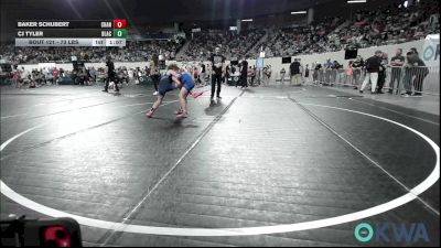 73 lbs Round Of 16 - Baker Schubert, Chandler Takedown Club vs Cj Tyler, Black Fox Wrestling