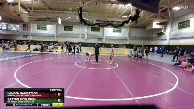 80 lbs Semifinal - Landen Sandstrom, DAKOTA RATTLERS WRESTLING CLUB vs Easton McElwain, Dickinson Wrestling Club