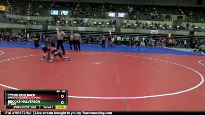 90 lbs Semifinal - Tyson Edelbach, Wabasha-Kellogg-Alma-Pepin vs Brooks Halverson, RT Elite