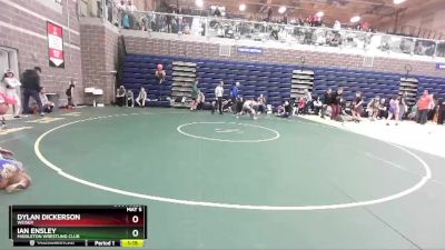 70 lbs Round 3 - Ian Ensley, Middleton Wrestling Club vs Dylan Dickerson, Weiser