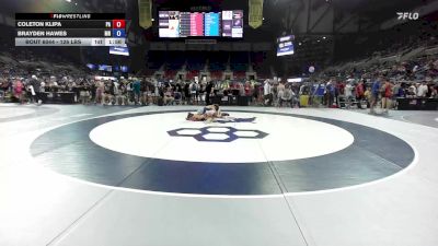 126 lbs Cons. Sub-rd Of 64 - Coleton Klipa, PA vs Brayden Hawes, MN