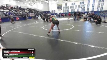 135 lbs Semifinal - Dalila Preciado, Long Beach Poly vs Isabella Sermana, Cerritos