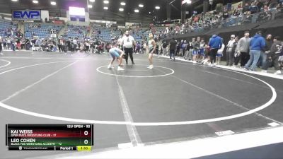 92 lbs Champ. Round 1 - Kai Weiss, Open Mats Wrestling Club vs Leo Cohen, Black Fox Wrestling Academy