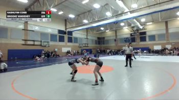 140lbs Champ. Round 1 - Brooke Vandehey, Glacier Peak (Girls) vs Kashlynn Cobb, Ephrata (Girls)