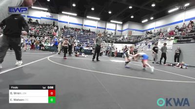 55 lbs Final - Beckham Wren, Lions Wrestling Academy vs Elliott Watson, Comanche Takedown Club