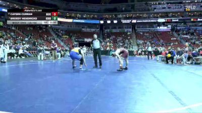 2A-190 lbs Champ. Round 2 - Caysen Curran, Mount Vernon vs Broedy Hendricks, Humboldt