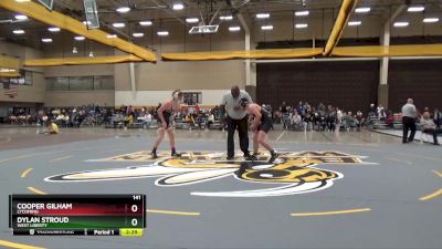 141 lbs Cons. Round 4 - Dylan Stroud, West Liberty vs Cooper Gilham, Lycoming
