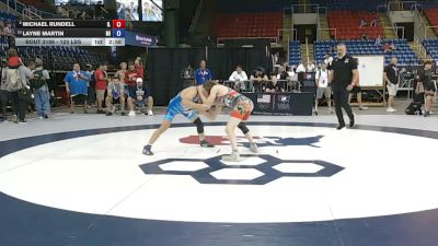 120 lbs Cons. Rd Of 16 - Michael Rundell, Illinois vs Layne Martin, Michigan