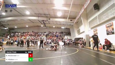 83 lbs Quarterfinal - Brady McDonald, Raw Wrestling Club vs Henry Hibdon, Barnsdall Youth Wrestling