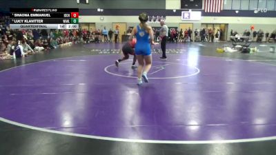 155 lbs Quarterfinal - Shaona Emmanuel, Iowa City High vs Lucy Klavitter, Wahlert Catholic
