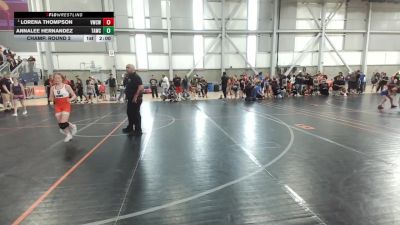 70 lbs Champ. Round 2 - LORENA THOMPSON, Victory Wrestling-Central WA vs Annalee Hernandez, Team Aggression Wrestling Club