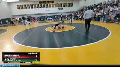 120 lbs Cons. Round 1 - Peyton Hargis, Lovejoy Willow Springs vs Alex White, St. Mark`s School Of Texas