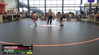 B-20 lbs Cons. Round 1 - Landon Forkner, Linn Mar Wrestling Club vs Max Ressler, Western Dubuque