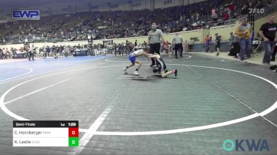 58 lbs Semifinal - Corbin Hornberger, Perkins vs Kolson Leslie, Choctaw Ironman Youth Wrestling