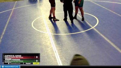 285 lbs Cons. Round 3 - Justice El-Sayad, Temecula Valley High School Wrestling vs Joseph Magana, La Costa Canyon High School Wrestling