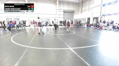 132 lbs Cons. Round 3 - Rope Baum, Spanish Fork vs Andre Simpliciano, Hillcrest CA