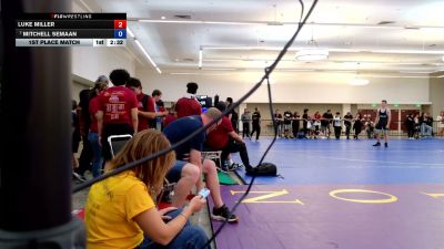 92 lbs 1st Place Match - Luke Miller vs Mitchell Semaan