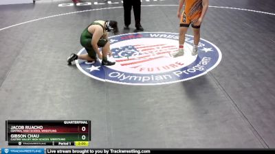 220 lbs Quarterfinal - Jacob Ruacho, Central High School Wrestling vs Gibson Chau, Castro Valley HIgh School Wrestling