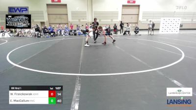 125 lbs Rr Rnd 1 - Wyatt Franckowiak, Askren Wrestling Academy - (C) vs Evan MacCallum, MWC Wrestling Academy