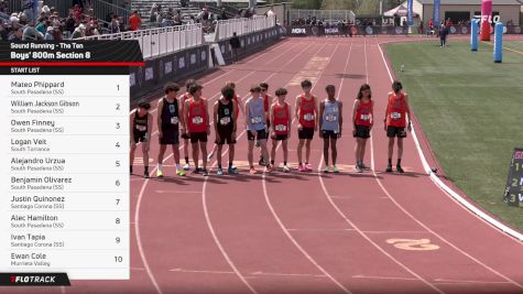High School Boys' 800m, Prelims 1