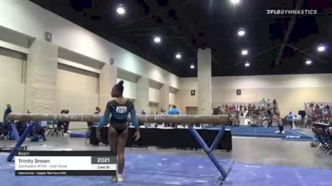 Trinity Brown - Beam, Docksiders #1113 - Utah State - 2021 USA Gymnastics Development Program National Championships