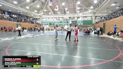 113 lbs Champ. Round 1 - Patrick Fleming, Murrieta Valley vs Ryan Dimalanta, Rancho Bernardo