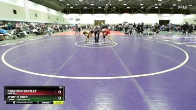 120 lbs Cons. Round 2 - Rory Flores, Lafayette (Wildwood) vs Peighton Whitley, Park Hill