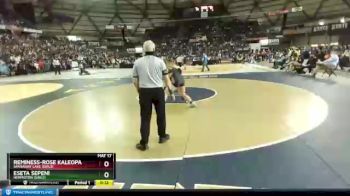 Girls 235 lbs Cons. Round 4 - Reminess-Rose Kaleopa, Spanaway Lake (Girls) vs Eseta Sepeni, Hermiston (Girls)