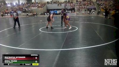 Girls 235 lbs Semifinal - Sha`niayha Wysinger, Clarksville (Girls) vs Emma Young, Alcoa (Girls)