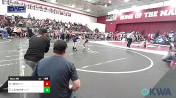 70 lbs Semifinal - Gabriel Allen, Ponca City Wildcat Wrestling vs Declan Lambert, Husky Wrestling Club